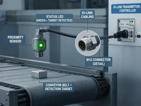 Sensors and transmitters on automation panel