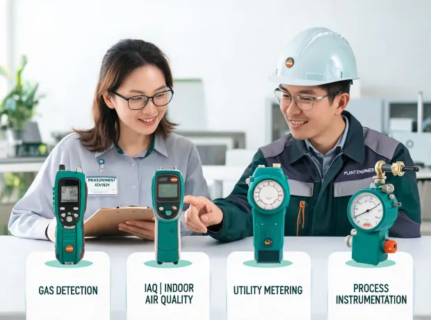 Advisor reviewing measurement applications with plant engineer